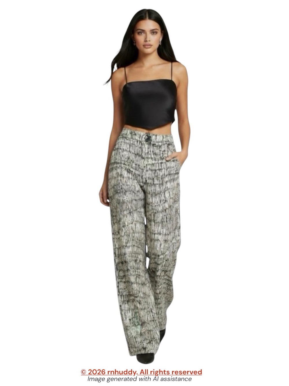 NWT 12th Tribe M Restless Sea black/white Trousers